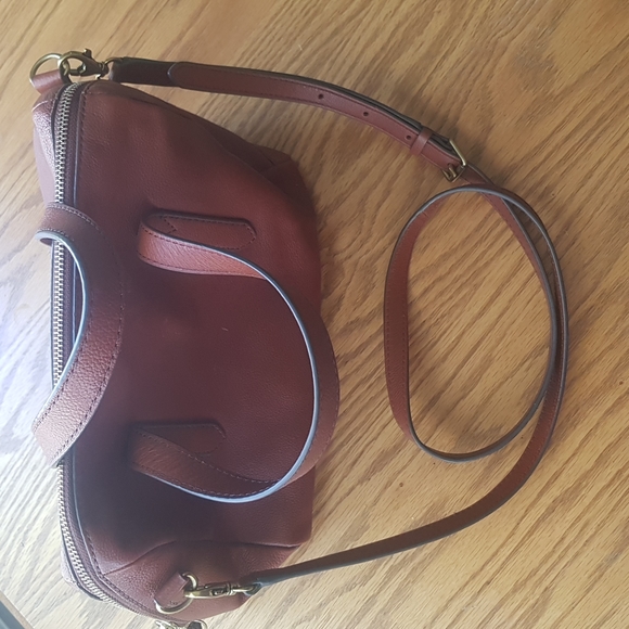 Fossil leather satchel purse - Picture 3 of 8